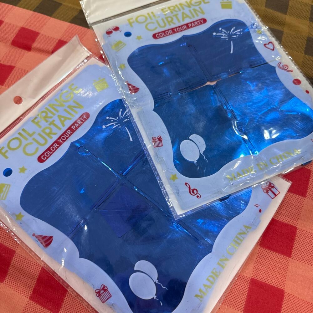 Box Foil Curtain - Blue