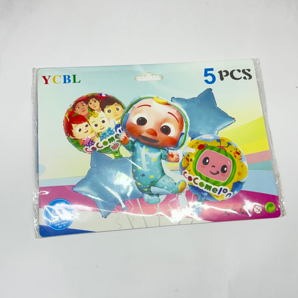 Themes 5 Piece Foil Balloon - BlueCocomelon