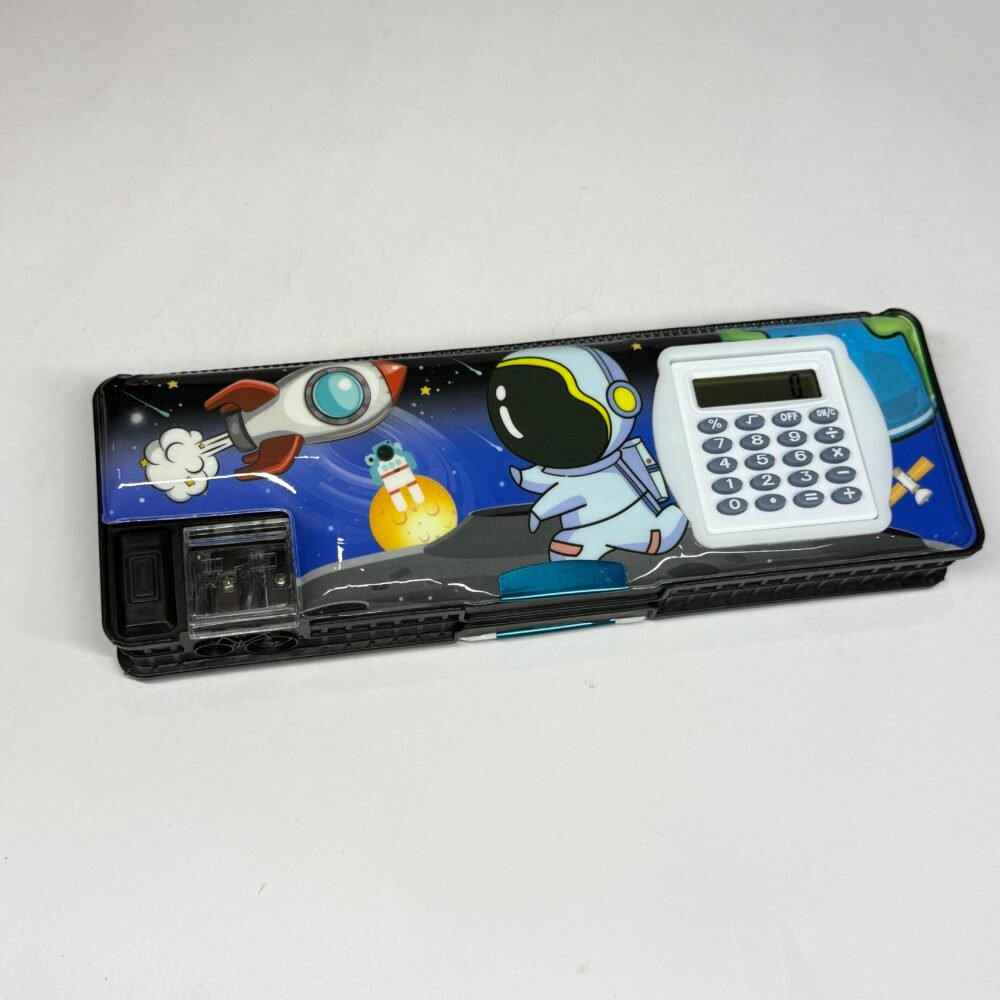 Calculator Pencil Box - Blue Space