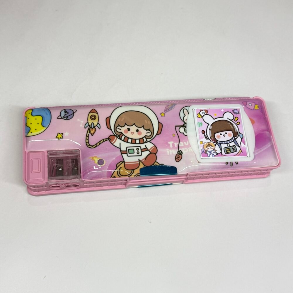 Calculator Pencil Box - Pink Space