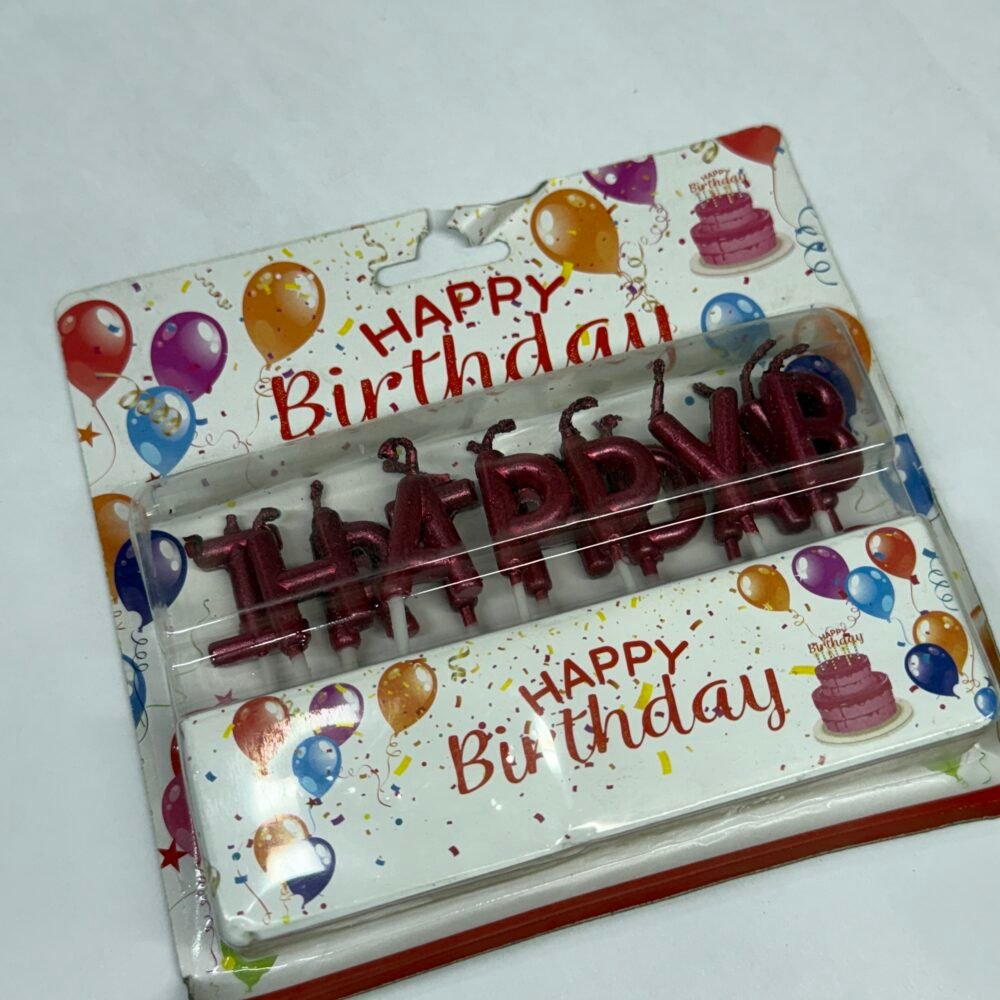 Happy Birthday Candle - Red