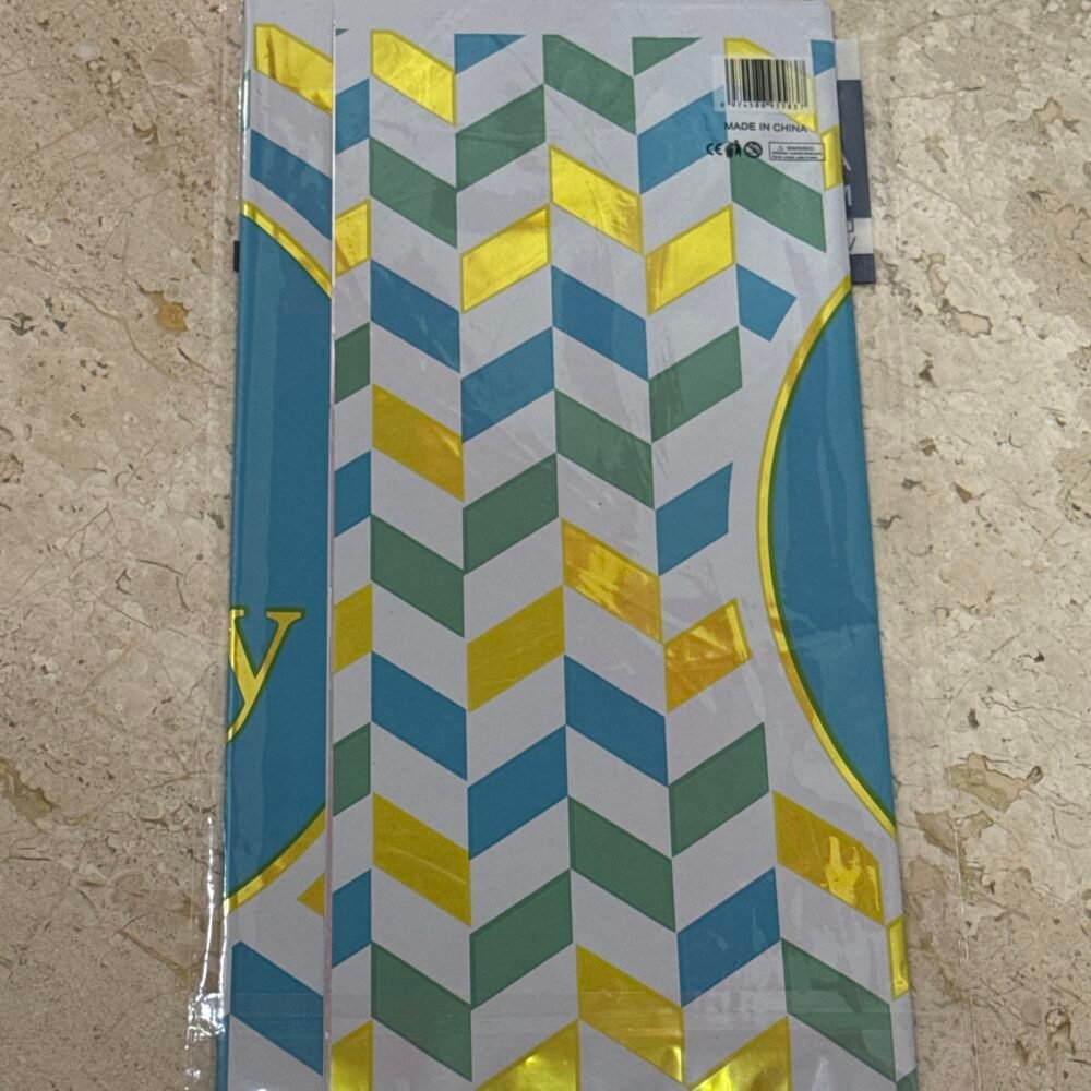 Happy Birthday Table Cover 54X72 - Light blue