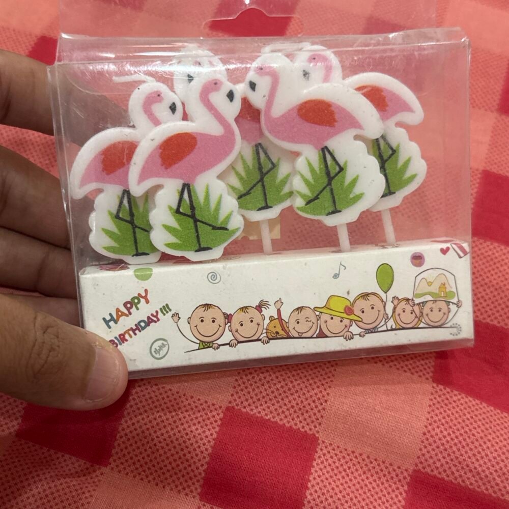 Theme Candles (Pack Of 5) - Flamingo