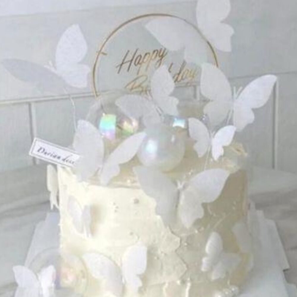 Butterfly Cake Topper 10pcs - White