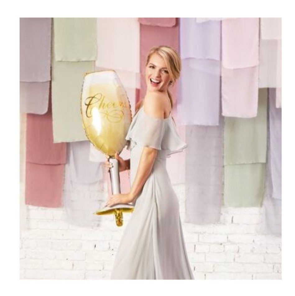 (Big) Celebration Foil Balloon - Champagne