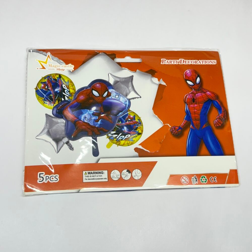 Themes 5 Piece Foil Balloon - Spiderman