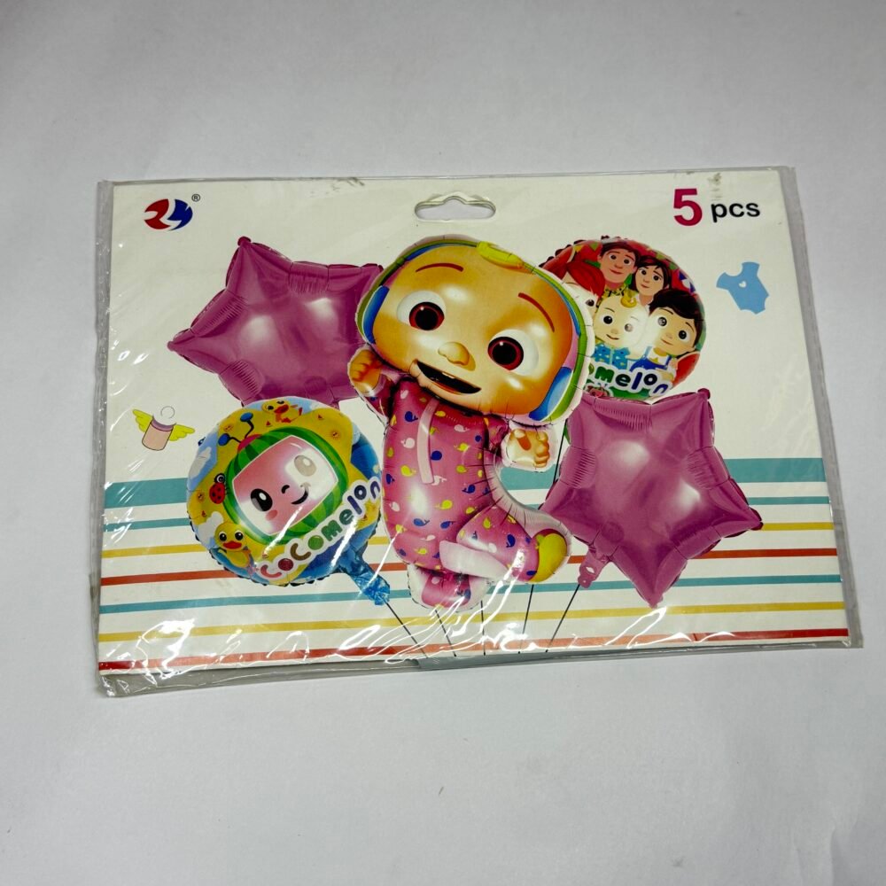 Themes 5 Piece Foil Balloon - PinkCocomelon