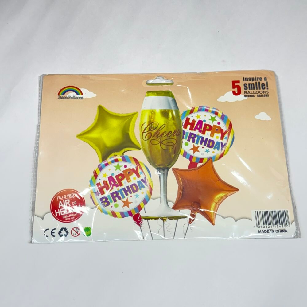 Themes 5 Piece Foil Balloon - Goldenstar