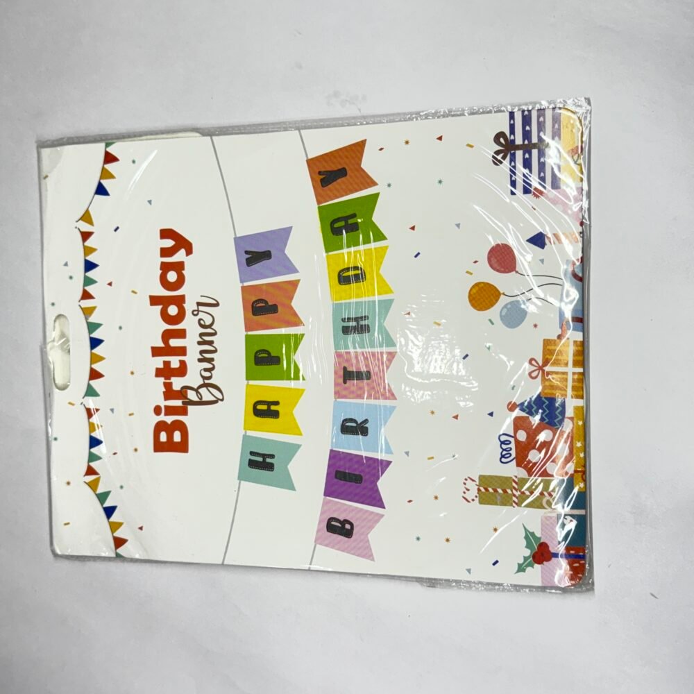 Paper Happy Birthday Banner - 2