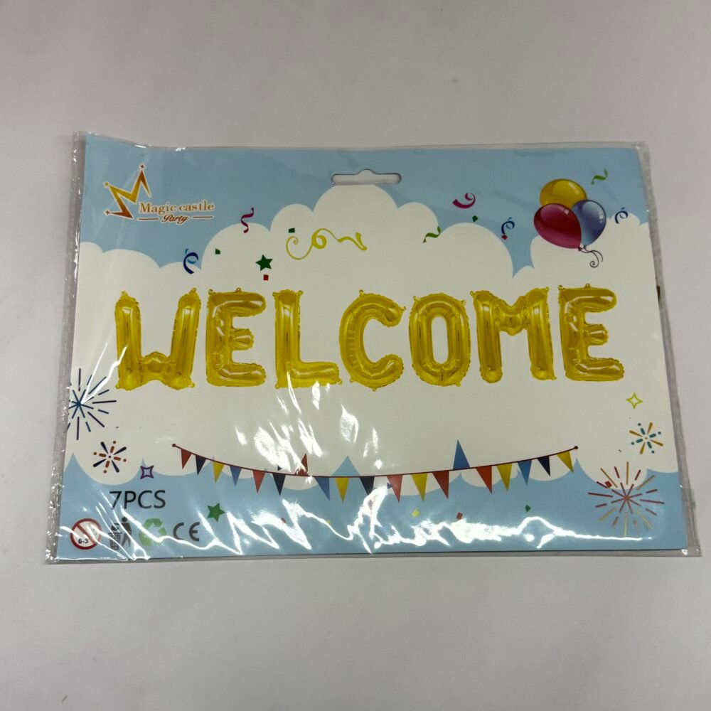 Welcome Foil Balloon Banner - Welcome
