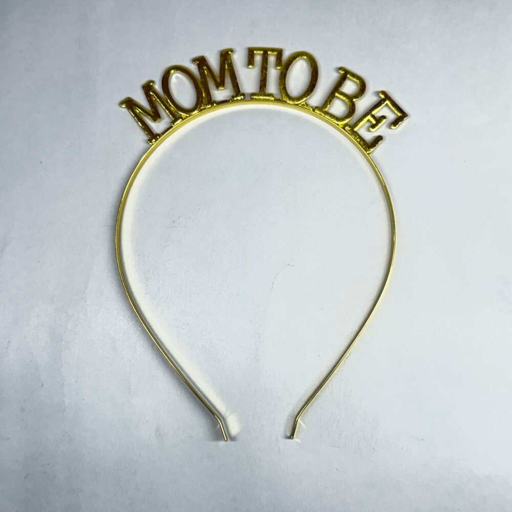 Mom To Be Metal Crown - Gold