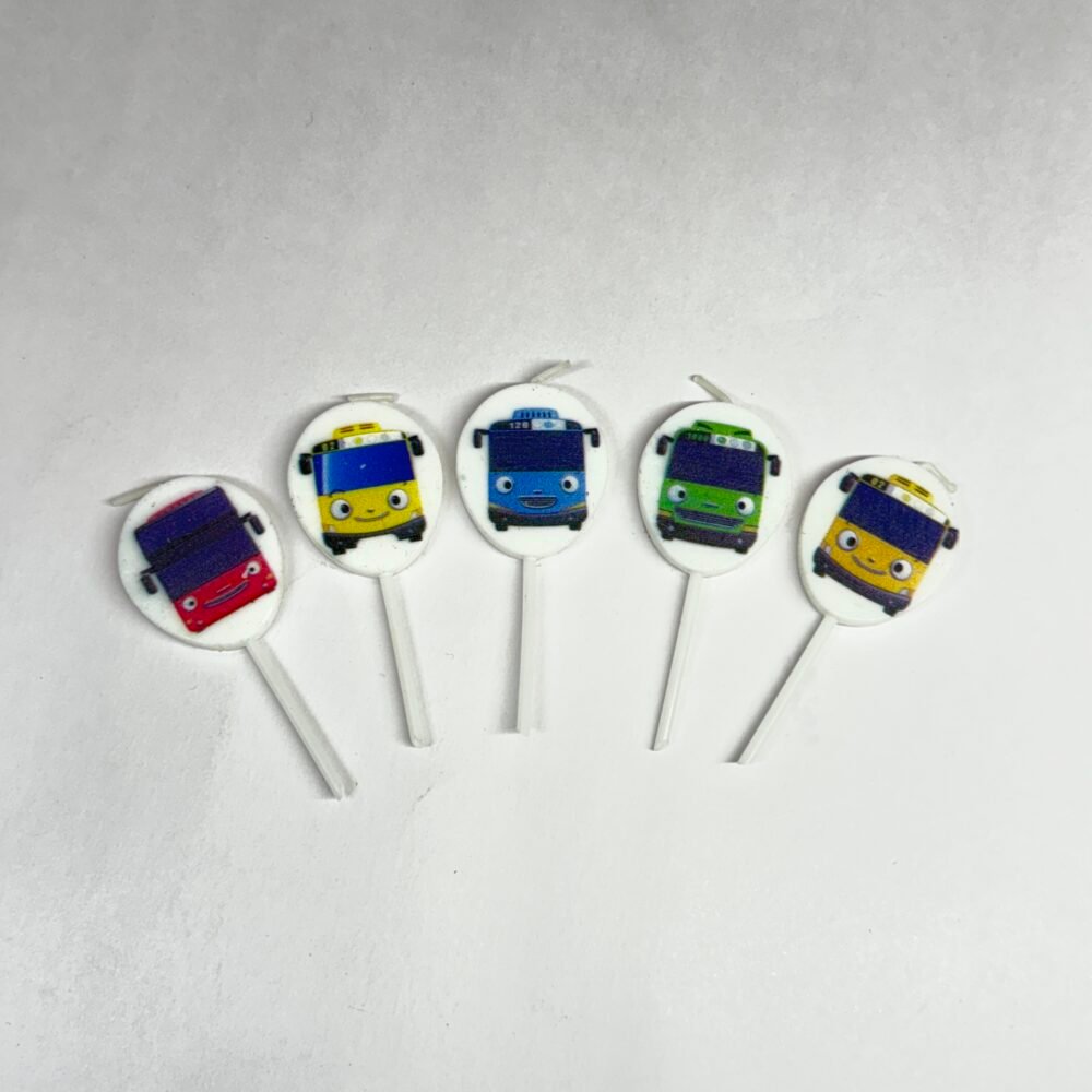 Theme Candles (Pack Of 5) - Bus