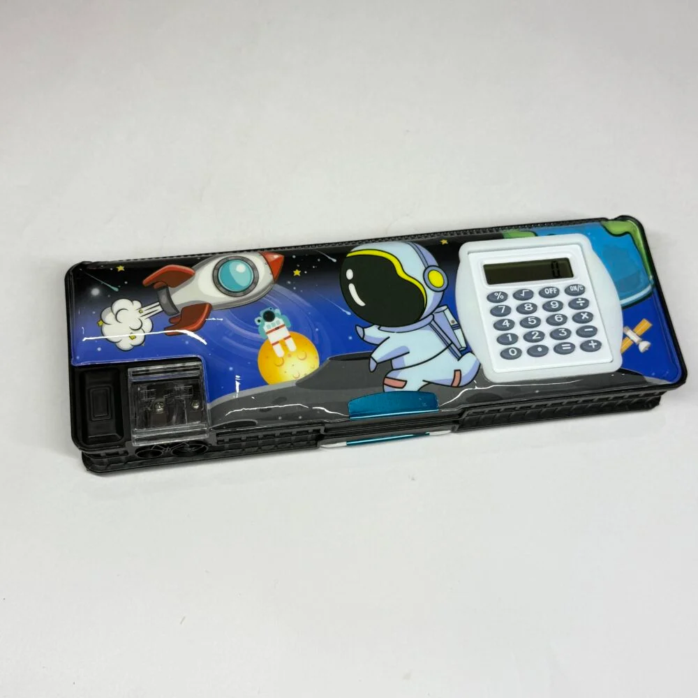 Calculator Pencil Box - Blue Space