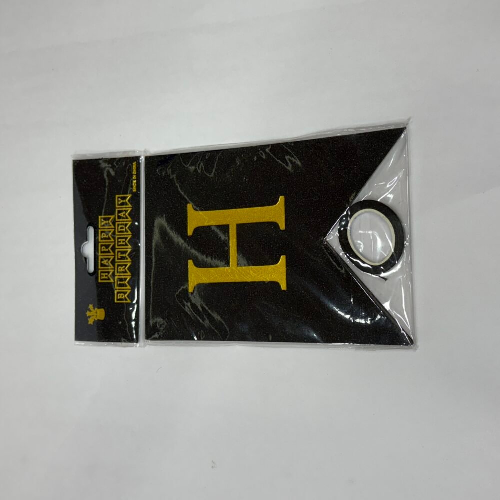 Glitter Border Happy Birthday Banner - Black