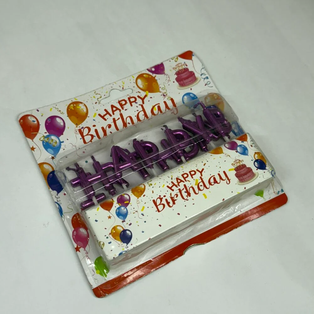 Happy Birthday Candle - Purple