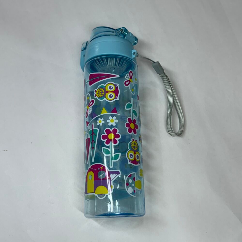 Cartoonistic Water Bottle (750 ml) - Blue