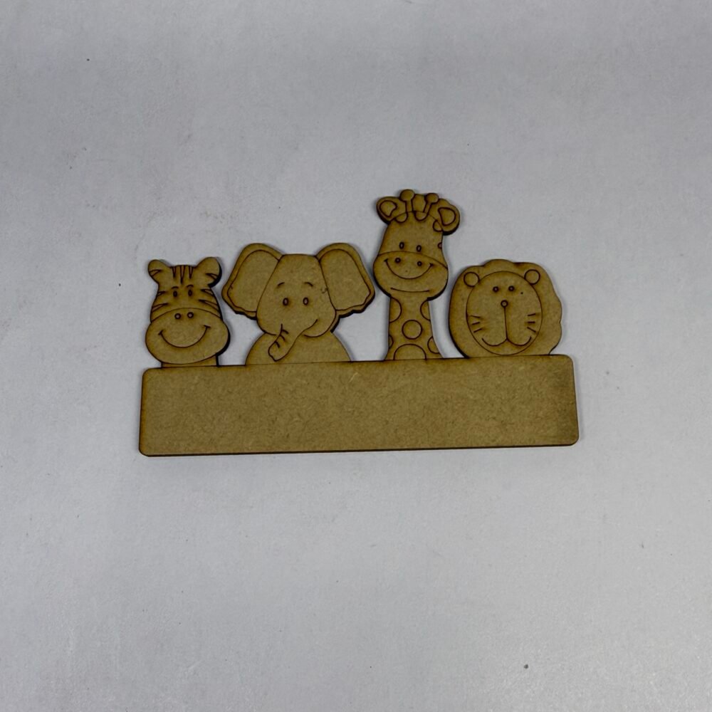 DIY Wooden Cartoon Painting Craft Kit With Paint And Brush - Animals