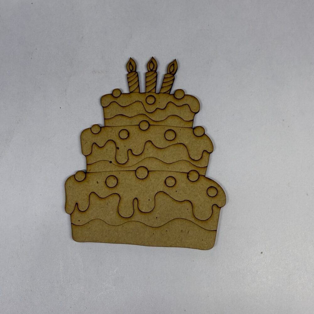 DIY Wooden Cartoon Painting Craft Kit With Paint And Brush - Cake