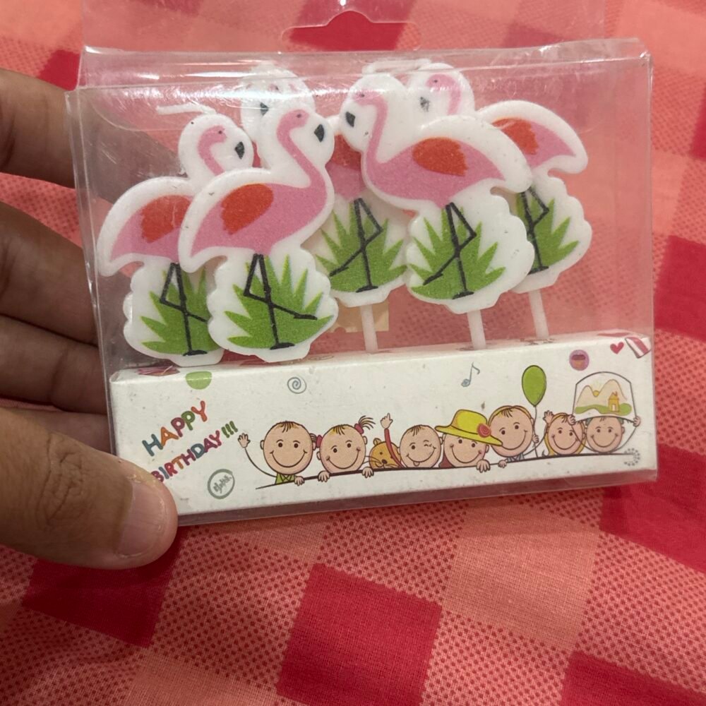 Theme Candles (Pack Of 5) - Flamingo