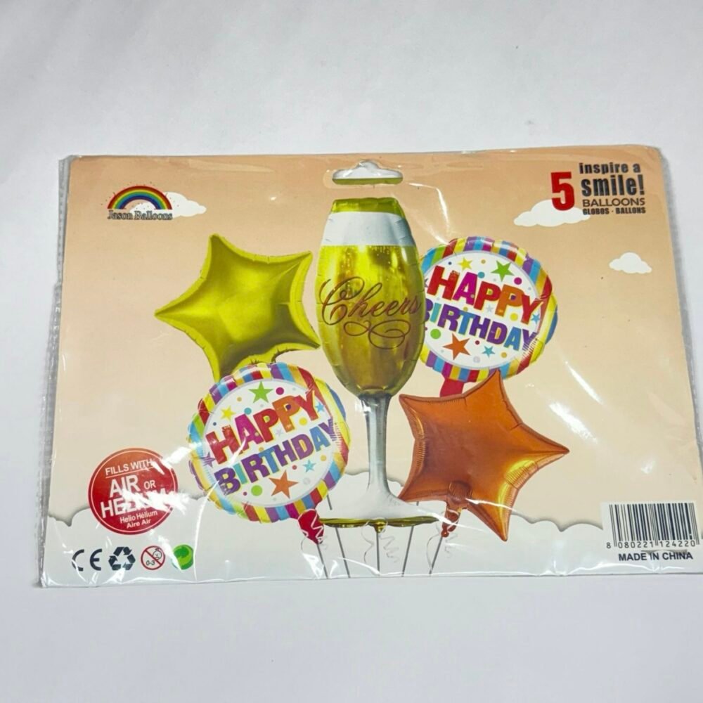 Happy Birthday Foil Ballon - Gold cheers